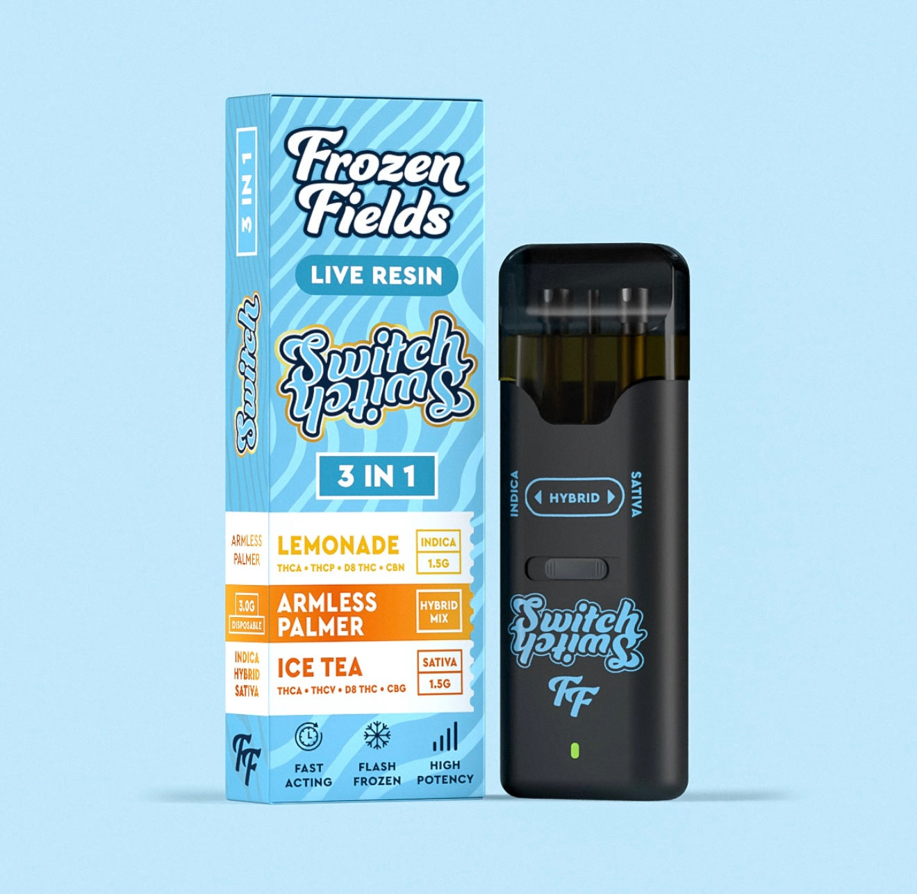 Frozen Fields Switch 3-in-1 Disposable Vape (3g)