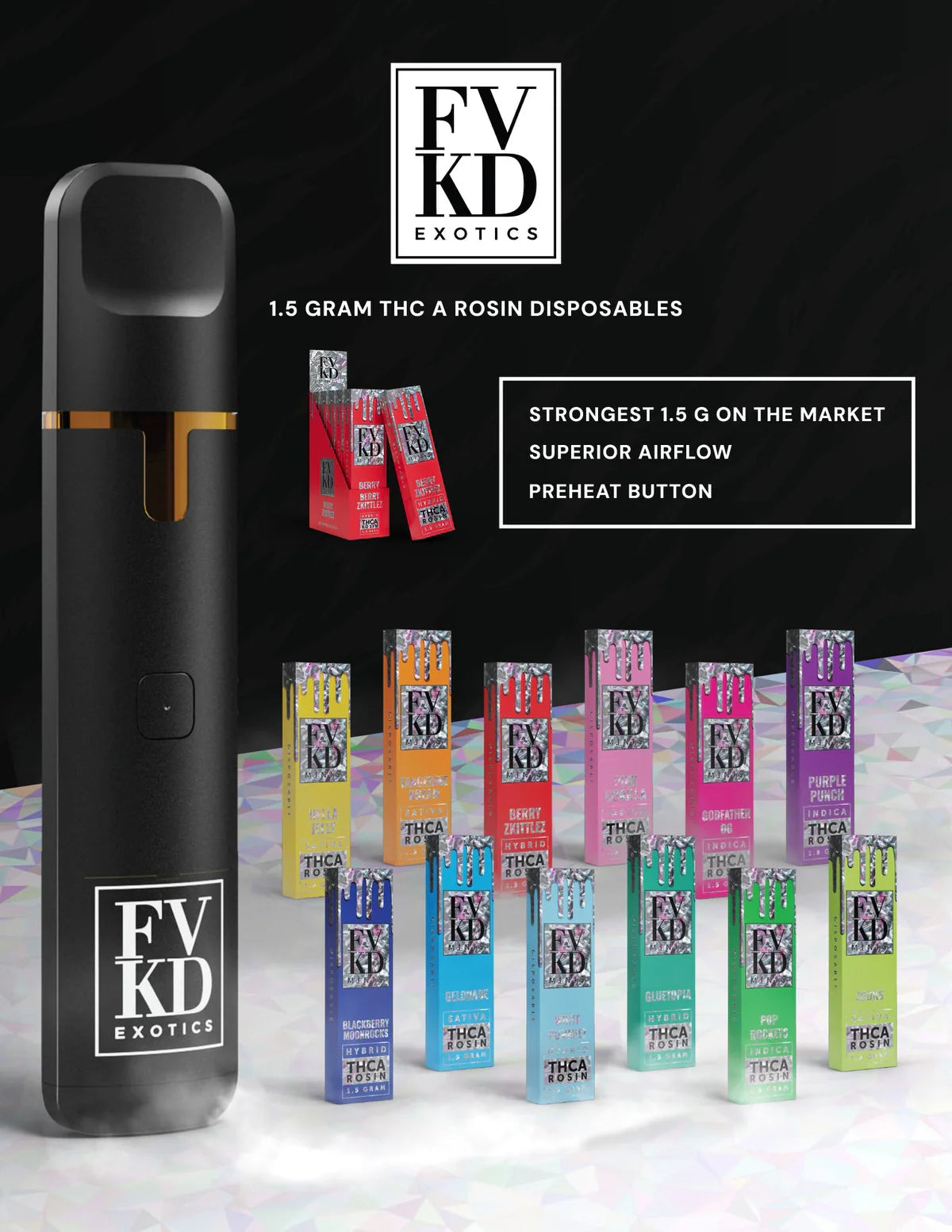 FVKD Minis Rosin Disposable Vape