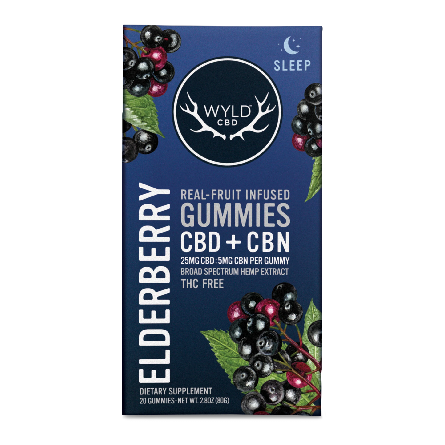 WYLD SLEEP Elderberry CBD:CBN Gummies | THC-Free