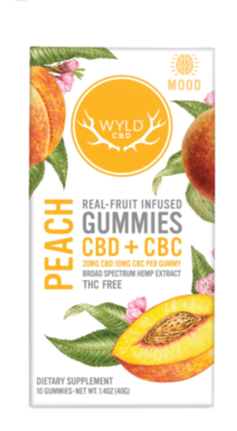WYLD PEACH GUMMIES 20mg CBD+10mg CBC