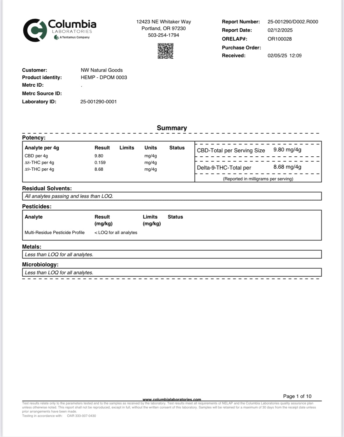 WYLD Pomegranate 1:1 THC:CBD | Restore