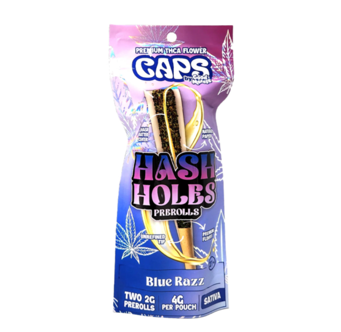 CAPS – Hash Holes – THCA Pre-Rolls – 2pk – 4g