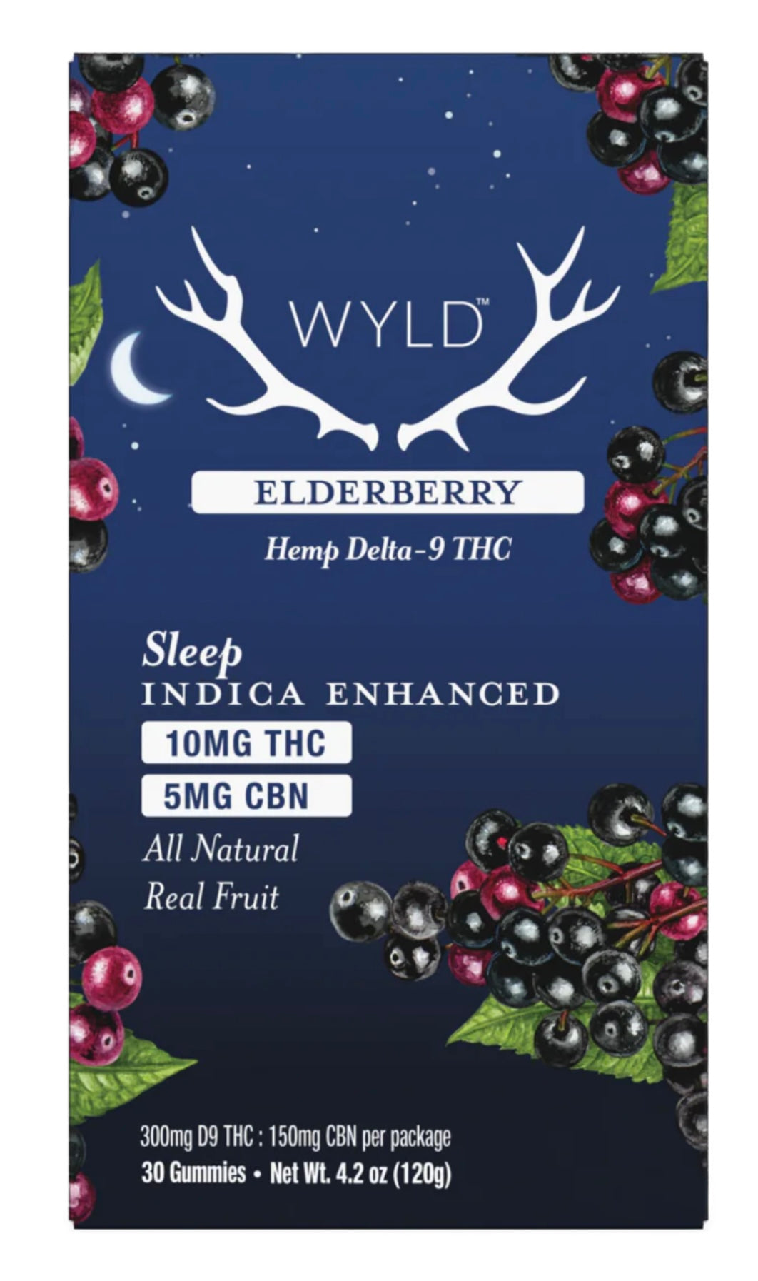 WYLD SLEEP Elderberry THC10mg:CBN5mg Gummies | THC 30ct