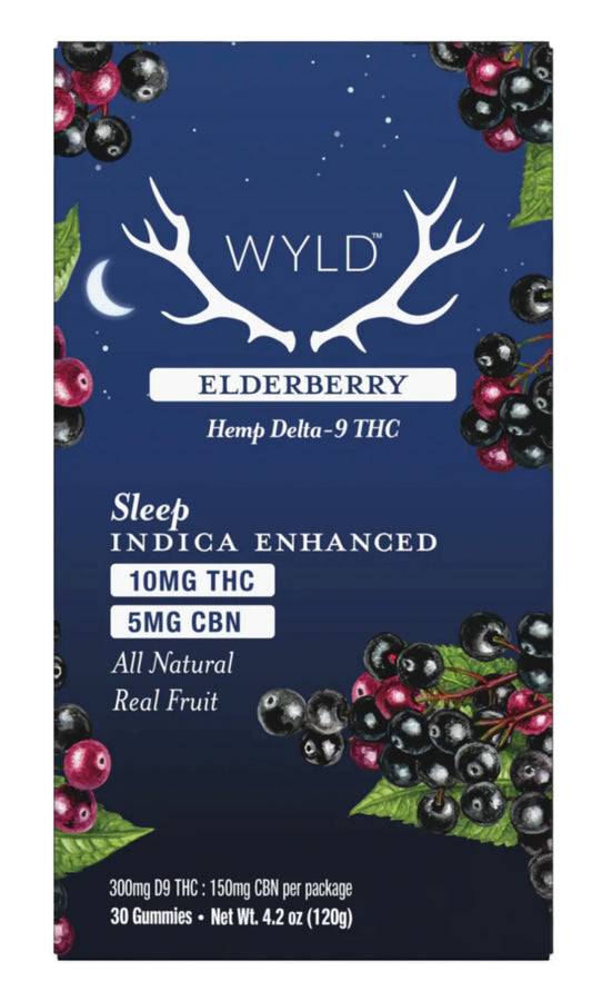 WYLD SLEEP Elderberry THC10mg:CBN5mg Gummies | THC 30ct