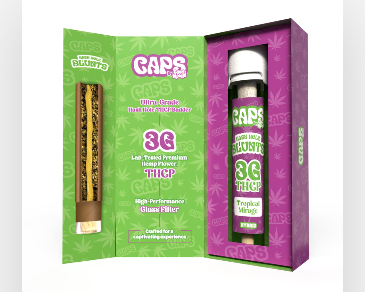 CAPS Hash hole 3Gr THCP Badder blunts -