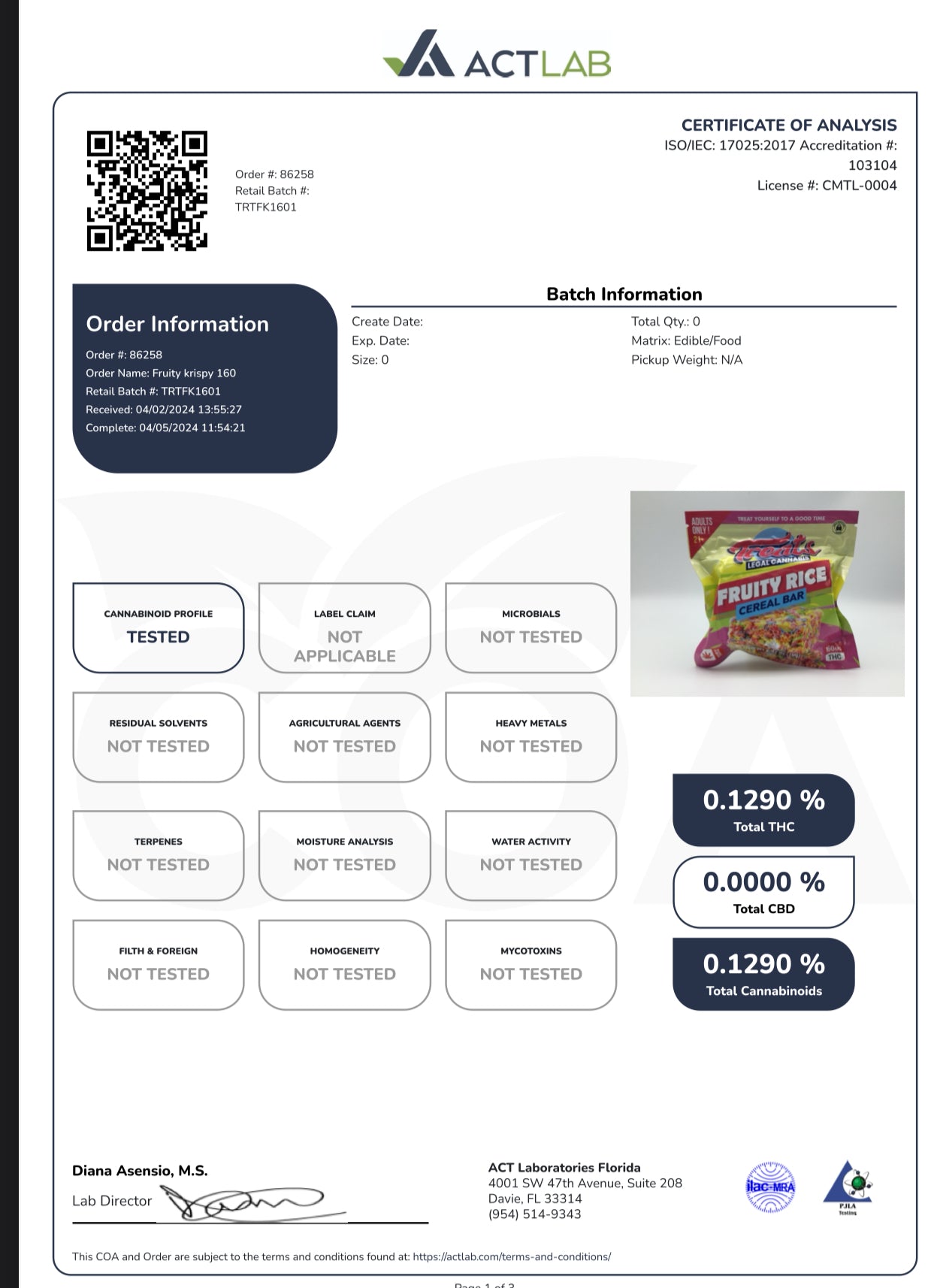 TILLMANS RICE KRISPY TREAT 160mg